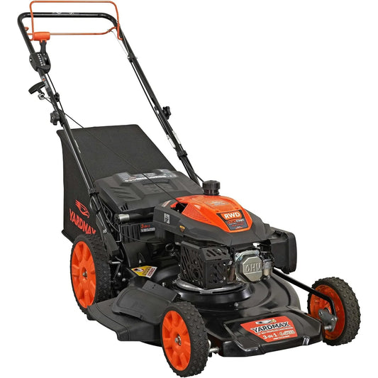 22 in. 201cc Select PACE 6 Speed CVT High Wheel RWD 3-in-1 Gas Walk Behind Self Propelled Lawn Mower, Black