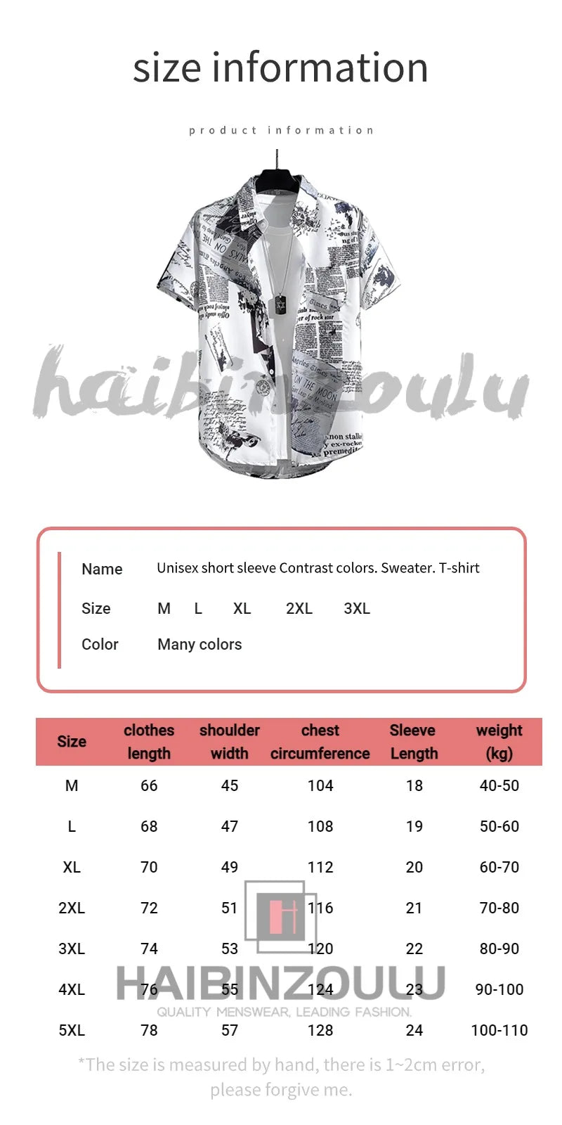 Men's Printed Shirt Seaside Vacation Casual Top Large Size Oversized Beach Clothing