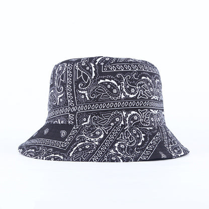 1pc Retro European And American Style Fashion Trendy Printed Cashew Bucket Hat Outdoor Travel Sun Hat Double-sided Wearable Basin Hat, Ideal Choice For Gifts
