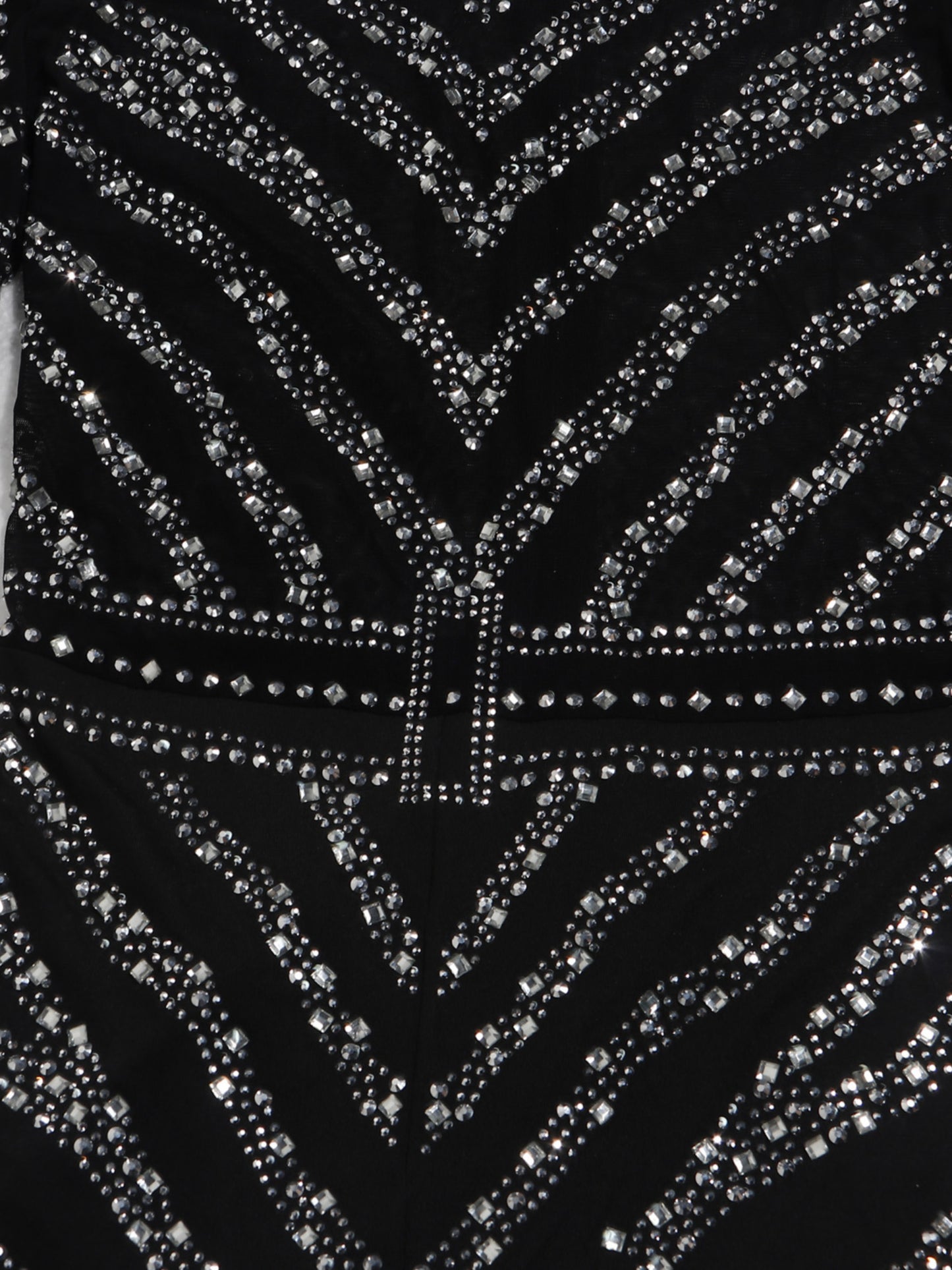 Sexy High Neck Long Sleeve Rhinestone Mesh Jumpsuit - Stretchy Semi-Sheer Clubwear for Women - Perfect for Birthday Party, Nightclub, Spring and Fall Season