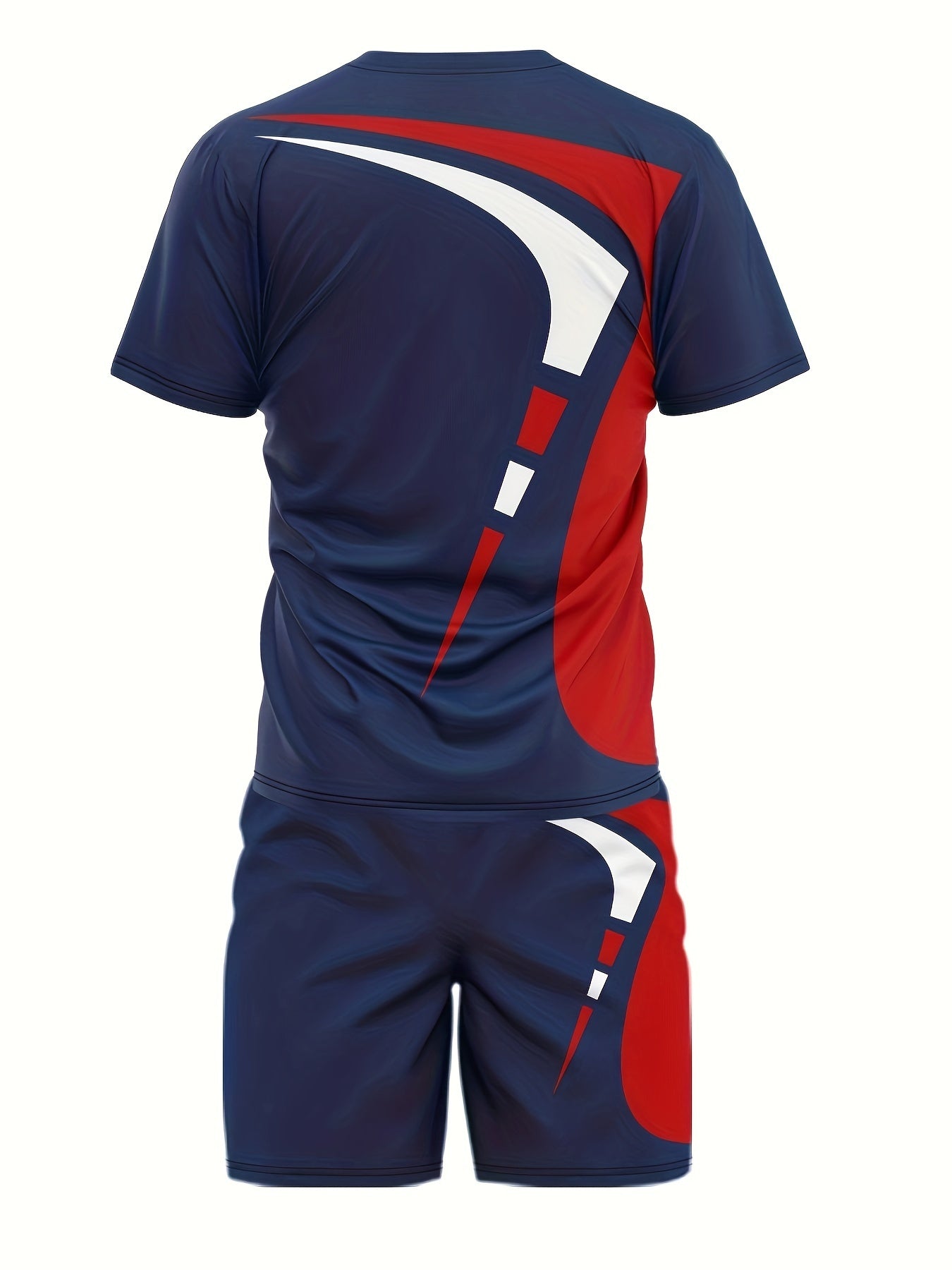 2Pcs Trendy Outfits For Men, Casual Crew Neck Short Sleeve T-shirt And Drawstring Shorts Set For Summer, Men's Clothing Vacation Workout