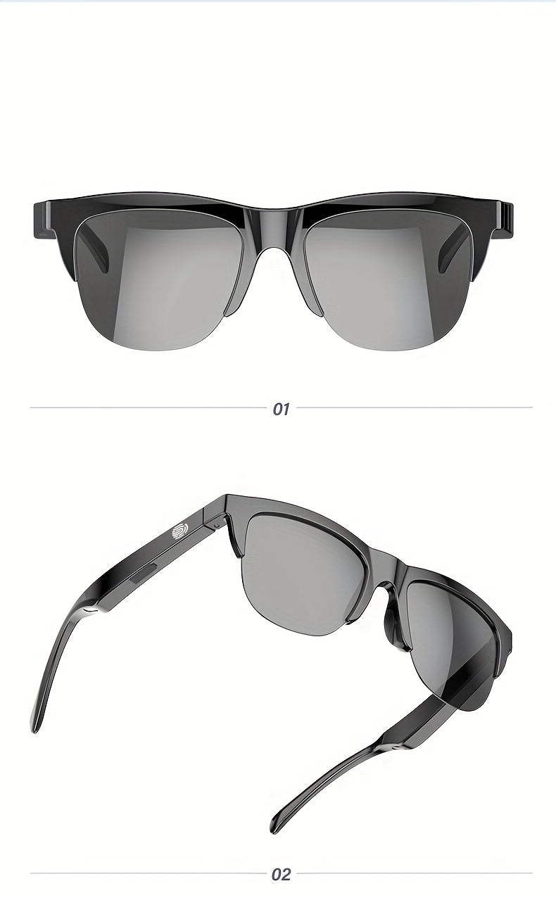 New Smart Wireless V5.3 Sunglasses, Multifunctional Glasses, Wireless Calls, Music Playback, Outdoor Sports Headphones, Rechargeable HIFI Sound Quality, HD Lenses, Black Technology, Unisex, Touch, Long Battery Life, UV Protec