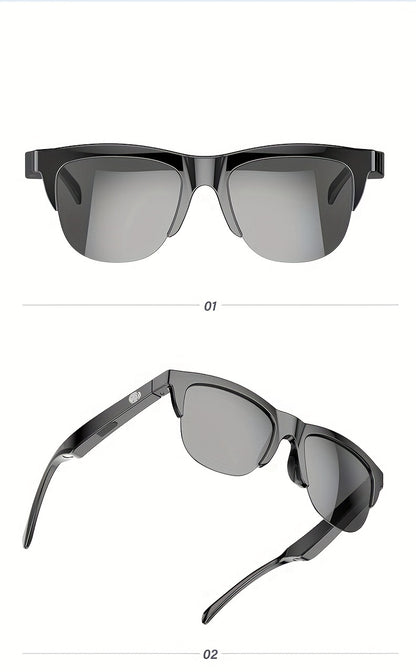 New Smart Wireless V5.3 Sunglasses, Multifunctional Glasses, Wireless Calls, Music Playback, Outdoor Sports Headphones, Rechargeable HIFI Sound Quality, HD Lenses, Black Technology, Unisex, Touch, Long Battery Life, UV Protec