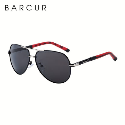 BARCUR Retro Men's Sunglasses Polarized Sunglasses Driving Eyewear UV Protection Protective Sunglasses, ideal choice for gifts