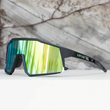 KAPVOE Stylish One-piece Sports Sunglasses - Trendy Design for Outdoor Enthusiasts, Perfect for Driving, Fishing, Cycling, Golf, Beach Activities, Vacation Travel, and Photo Props - Unisex for Men and Women