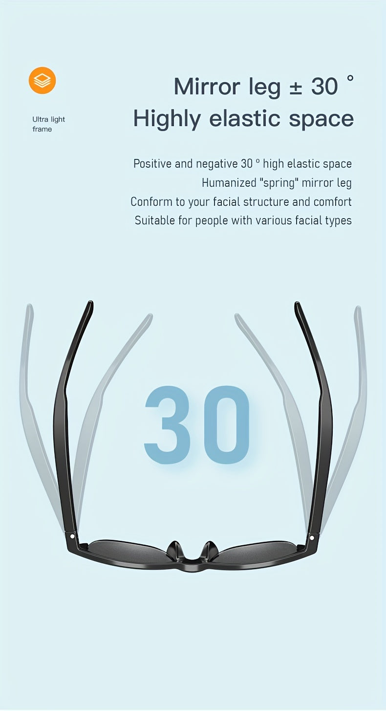 New Smart Wireless V5.3 Sunglasses, Multifunctional Glasses, Wireless Calls, Music Playback, Outdoor Sports Headphones, Rechargeable HIFI Sound Quality, HD Lenses, Black Technology, Unisex, Touch, Long Battery Life, UV Protec
