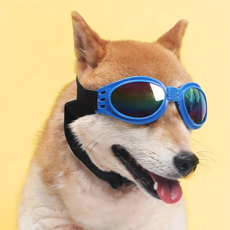 1pc Foldable Dog Sunglasses, Suitable For Finishing A Stylish Look, Adjustable Head Strap