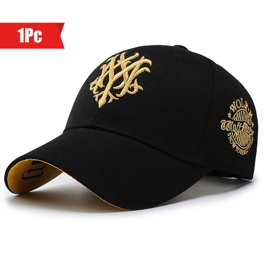 1pc Fashionable Men's Embroidered Baseball Cap - Stylish Duck Tongue Design, Breathable, Adjustable, Perfect for Outdoor Sports, Fishing, Hiking, and Casual Wear - Simple, Classic, and Versatile Sun Hat