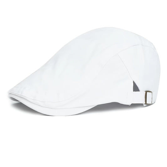 Breathable Vintage Beret Cap for Men - Adjustable Sun Hat for Outdoor Activities