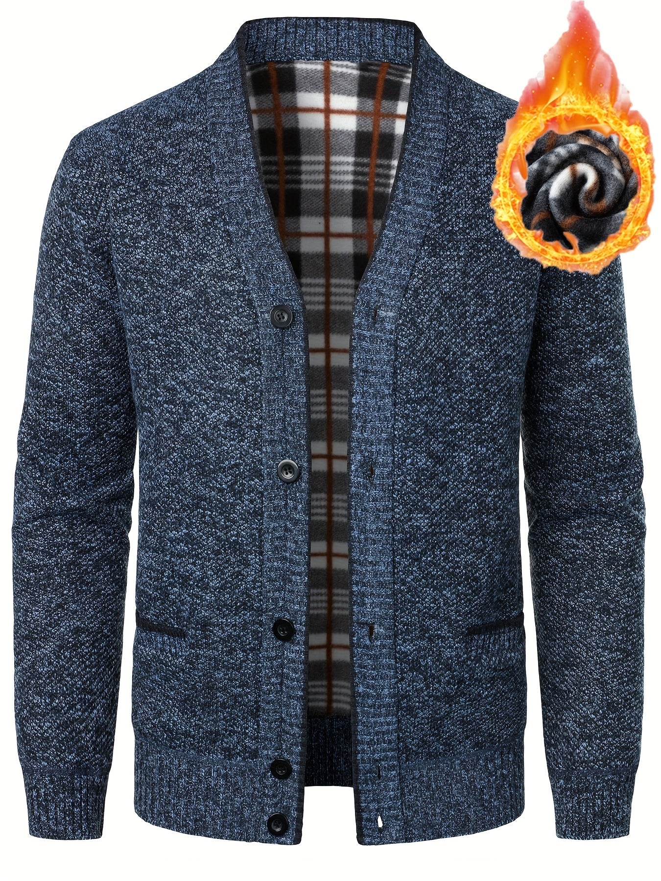 Cozy V-Neck Cardigan Sweater - Soft Knit, Casual, Fall and Winter Essential, Best Selling Men's Clothing for Cold Weather
