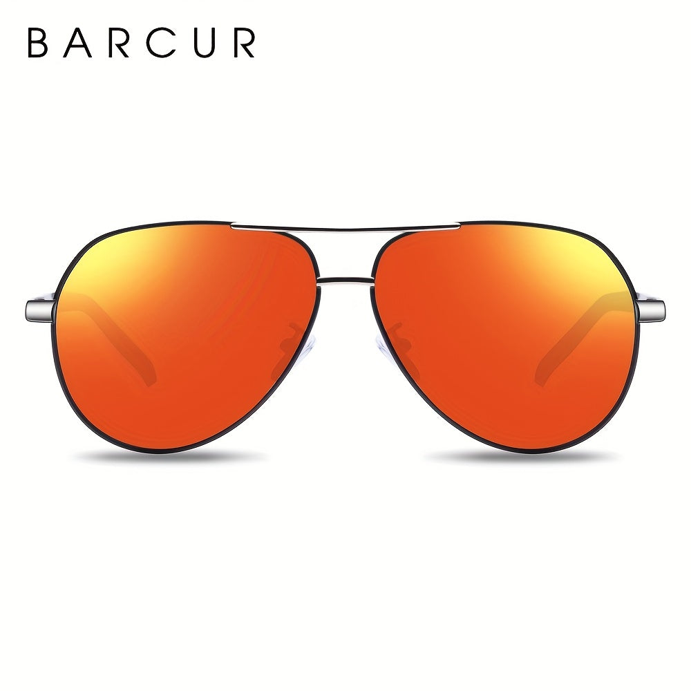 BARCUR Retro Men's Sunglasses Polarized Sunglasses Driving Eyewear UV Protection Protective Sunglasses, ideal choice for gifts