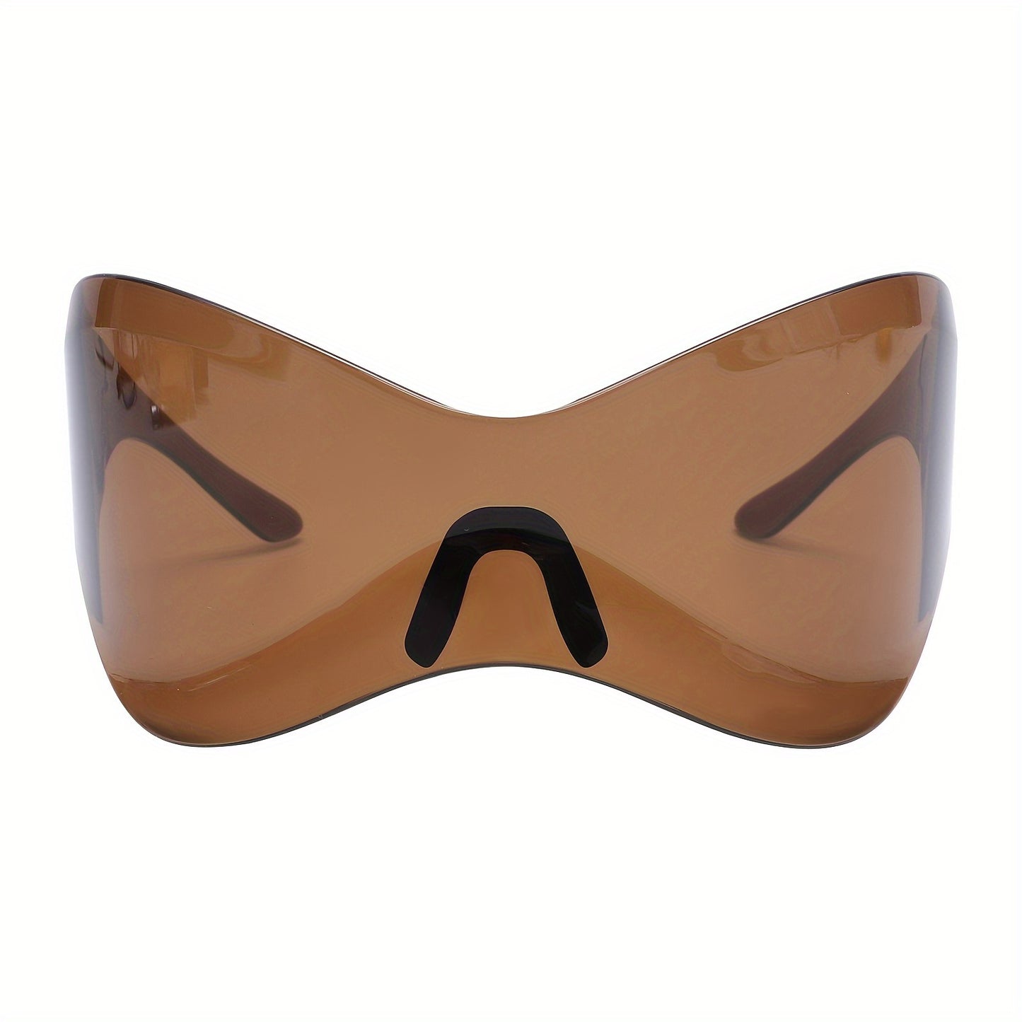 Windproof Frameless One-piece Sunglasses For Women European And American Personality Sports Glasses Punk Mask Fashion Y2K Cycling Sunglasses