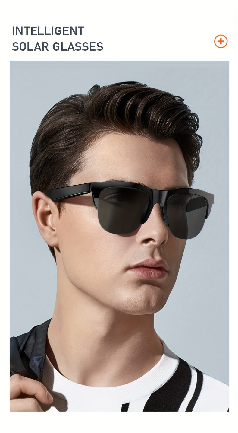 New Smart Wireless V5.3 Sunglasses, Multifunctional Glasses, Wireless Calls, Music Playback, Outdoor Sports Headphones, Rechargeable HIFI Sound Quality, HD Lenses, Black Technology, Unisex, Touch, Long Battery Life, UV Protec
