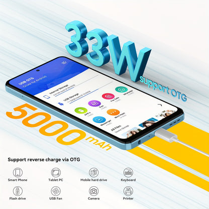 Blackview Shark8 Unlocked Phones, 16GB+256GB/SD 2TB Android Phones, MTK G99, 120Hz 6.78" FHD+, 33W Fast Charge 5000mAh, Android 13 Mobile Phone, 64MP Camera, NFC/Fingerprint/198g, T-Mobile Cellphone
