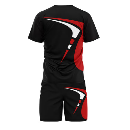 2Pcs Trendy Outfits For Men, Casual Crew Neck Short Sleeve T-shirt And Drawstring Shorts Set For Summer, Men's Clothing Vacation Workout